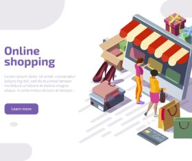 Online shopping illustrationvector
