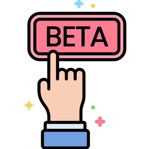 Open beta icons vector