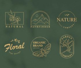 Organic logo set vector
