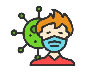 Pandemic icons vector