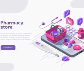 Pharmac store illustrationvector