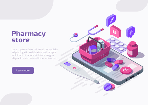 Pharmac store illustrationvector