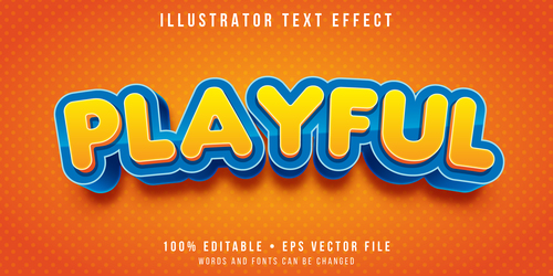Playful text style vector