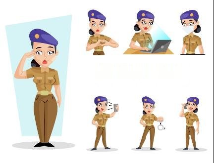 Police cartoon vector