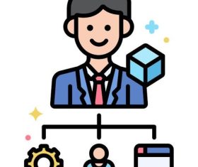 Product owner icons vector