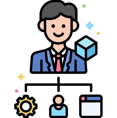 Product owner icons vector
