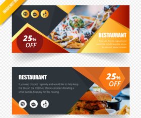 Restaurants discount flyer vector