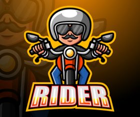 Rider cartoon icon vector