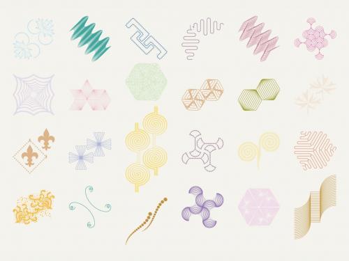 Set of abstract geometric shapes vector