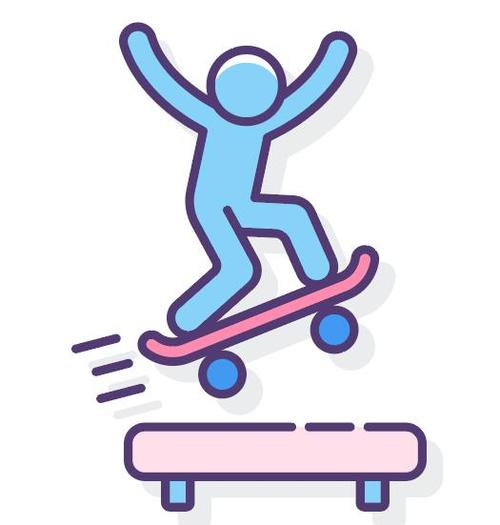 Skateboarding jump vector
