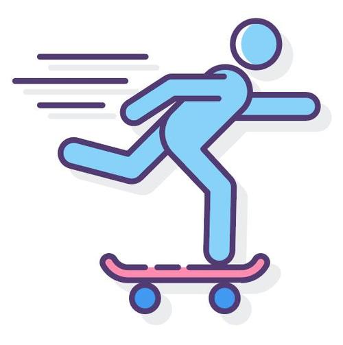 Skateboarding race vector