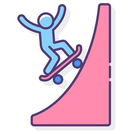 Skateboarding ramp vector
