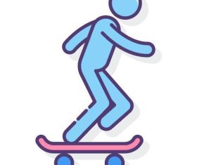 Skateboarding vector