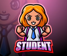 Student cartoon icon vector