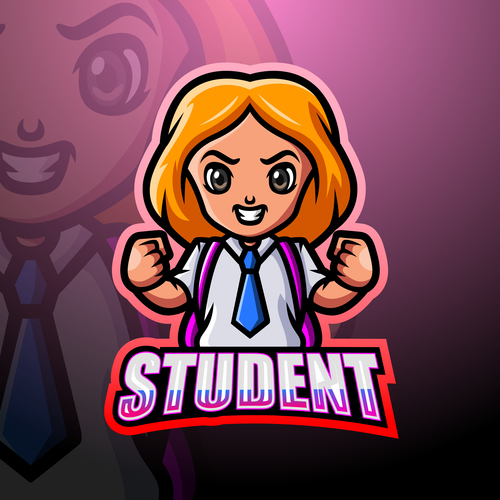 Student cartoon icon vector