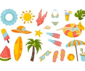 Summer vacation travel vector illustrations