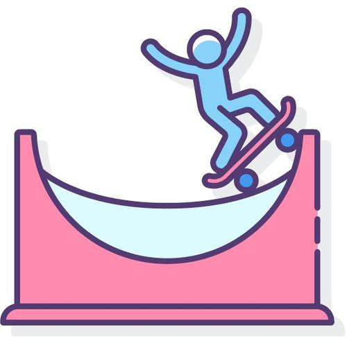 Swimming pool skateboarding vector