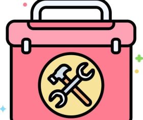 Tool kit icons vector