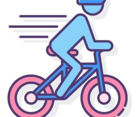 Urban bike race vector