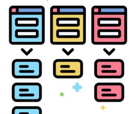 User stories icons vector