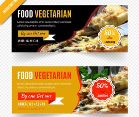 Vegetarian flyer vector banner
