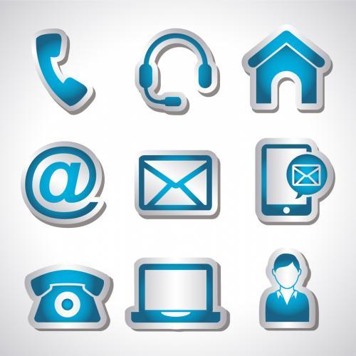 Web and communications icons vector