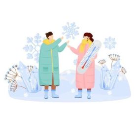 Winter cartoon illustration vector
