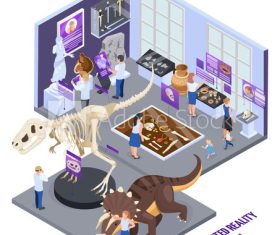 Zoological museum infographic illustration vector
