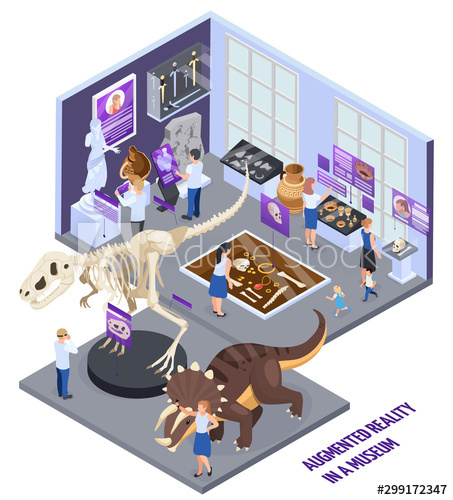 Zoological museum infographic illustration vector