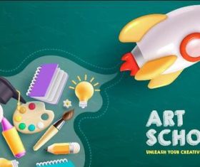 Abstract background back to school vector