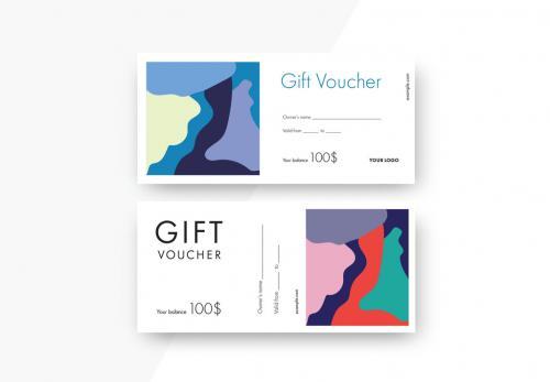 Abstract gift voucher vector