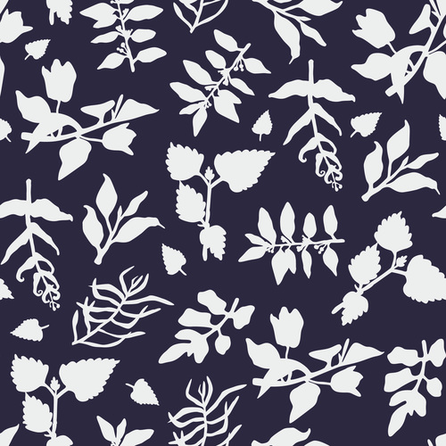 Abstract leaf print vector