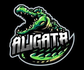Aligatr cartoon icon vector