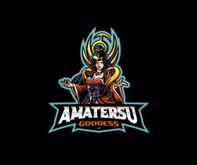 Amaterasu cartoon icon vector