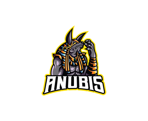 Anubis e-sports icon vector