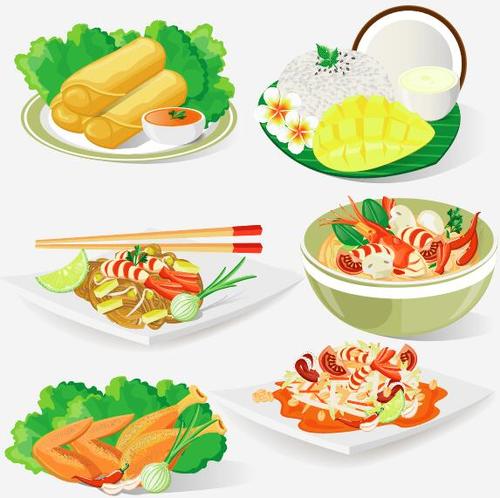 Asian flavor food vector