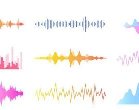 Audio waves vector