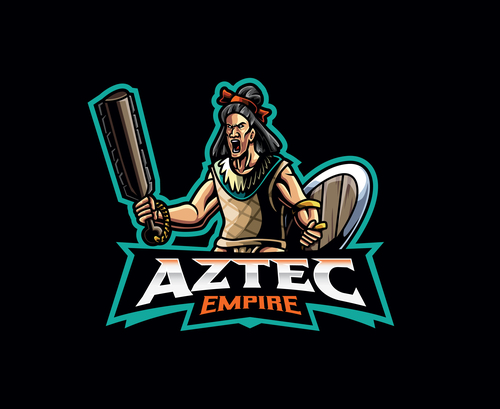 Aztec empire cartoon icon vector