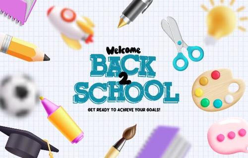 Back to school font vector