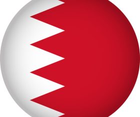 Bahrain flags icon vector