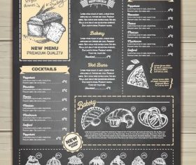 Bakery menu vector