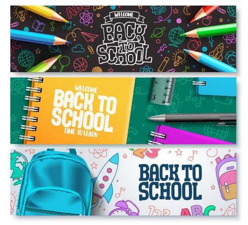 Banner promotion for back to school vector