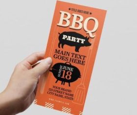 Bbq cookout flyer vector