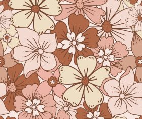 Beautiful flower seamless pattern vector