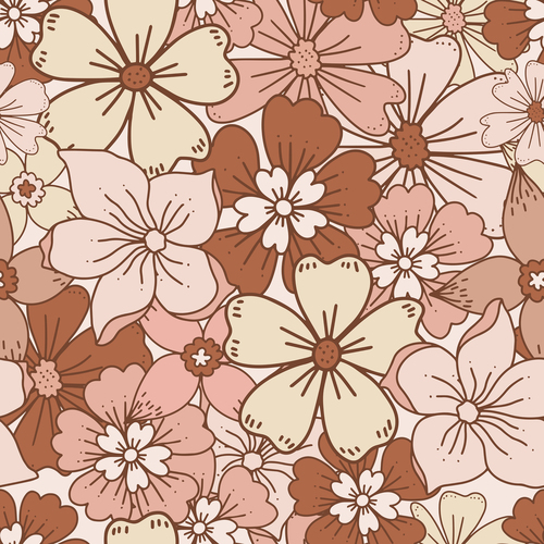 Beautiful flower seamless pattern vector