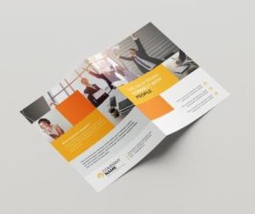 Bifold brochure layout vector