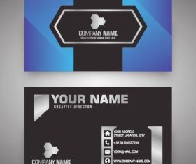 Black business cards vector