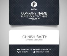 Black checkered business cards vector