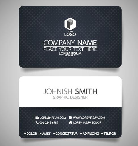 Black checkered business cards vector