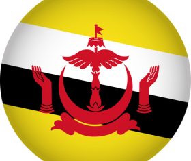 Brunei flags icon vector